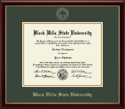 Black Hills State University Gold Embossed Diploma Frame in Galleria