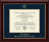 State University of New York  New Paltz Gold Embossed Diploma Frame in Gallery