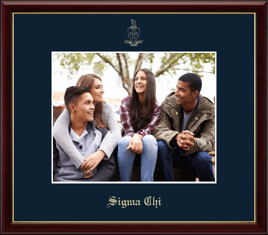 Sigma Chi Fraternity photo frame - 8' x 10' - Wall Hanging Embossed Photo Frame in Galleria