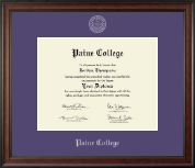 Paine College diploma frame - Silver Embossed Diploma Frame in Studio