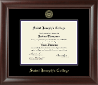 Saint Joseph's College in Indiana diploma frame - Gold Embossed Diploma Frame in Rainier