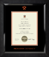 Princeton University Orange Embossed Certificate Frame in Eclipse