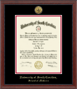 University of South Carolina diploma frame - Gold Engraved Medallion Diploma Frame in Signature