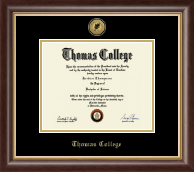 Thomas College Gold Engraved Medallion Diploma Frame in Hampshire