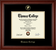 Thomas College Gold Embossed Diploma Frame in Cambridge