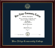 Blue Ridge Community College Gold Embossed Diploma Frame in Galleria