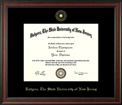 Rutgers University diploma frame - Gold Embossed Diploma Frame in Studio
