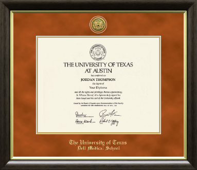 The University of Texas at Austin diploma frame - Gold Engraved Medallion Diploma Frame in Hampshire
