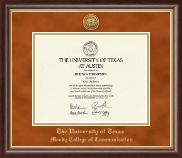 The University of Texas at Austin Gold Engraved Medallion Diploma Frame in Hampshire