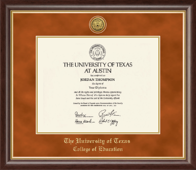 The University of Texas at Austin diploma frame - Gold Engraved Medallion Diploma Frame in Hampshire