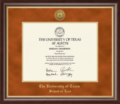 The University of Texas at Austin diploma frame - Gold Engraved Medallion Diploma Frame in Hampshire