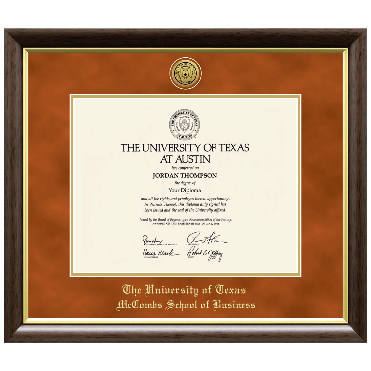 Gold Engraved Medallion Diploma Frame in Hampshire The University of
