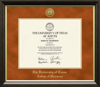 The University of Texas at Austin diploma frame - Gold Engraved Medallion Diploma Frame in Hampshire