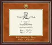 The University of Texas at Austin Gold Engraved Medallion Diploma Frame in Hampshire