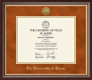The University of Texas at Austin diploma frame - Gold Engraved Medallion Diploma Frame in Hampshire