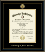 University of South Carolina diploma frame - Gold Engraved Medallion Diploma Frame in Onyx Gold