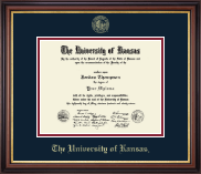 The University of Kansas diploma frame - Gold Embossed Diploma Frame in Regency Gold