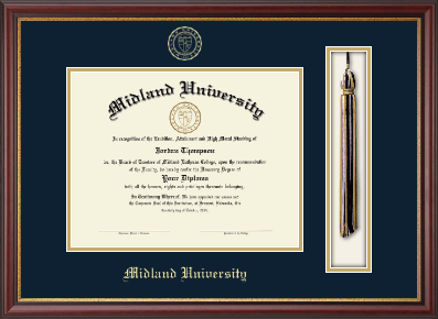 Midland University diploma frame - Tassel & Cord Diploma Frame in Newport