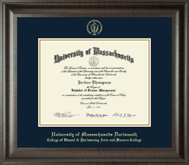 University of Massachusetts Dartmouth diploma frame - Gold Embossed Diploma Frame in Acadia