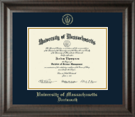University of Massachusetts Dartmouth Gold Embossed Diploma Frame in Acadia