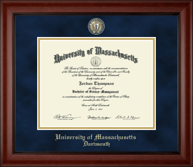 University of Massachusetts Dartmouth diploma frame - Masterpiece Medallion Diploma Frame in Cambridge