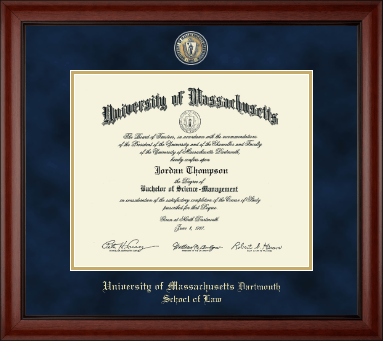 University of Massachusetts Dartmouth diploma frame - Masterpiece Medallion Diploma Frame in Cambridge