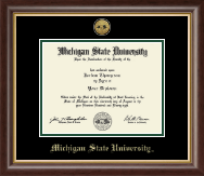 Michigan State University diploma frame - Gold Engraved Medallion Diploma Frame in Hampshire