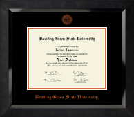 Bowling Green State University Orange Embossed Diploma Frame in Eclipse