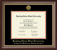 Bowling Green State University diploma frame - Gold Engraved Medallion Diploma Frame in Hampshire