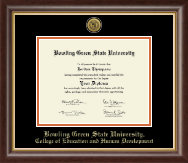 Bowling Green State University Gold Engraved Medallion Diploma Frame in Hampshire