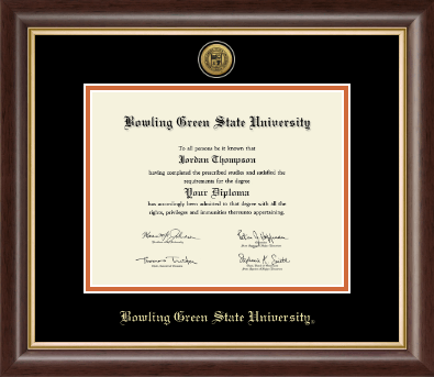 Bowling Green State University diploma frame - Gold Engraved Medallion Diploma Frame in Hampshire