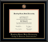 Bowling Green State University diploma frame - Masterpiece Medallion Diploma Frame in Onyx Gold
