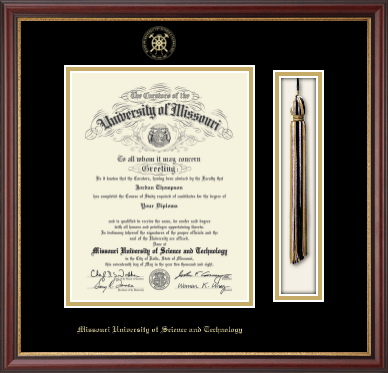 Missouri University of Science and Technology diploma frame - Tassel & Cord Diploma Frame in Newport