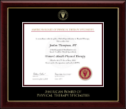 American Board of Physical Therapy Specialties Gold Embossed Certificate Frame in Gallery