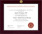 American Board of Physical Therapy Specialties Century Gold Engraved Certificate Frame in Cordova