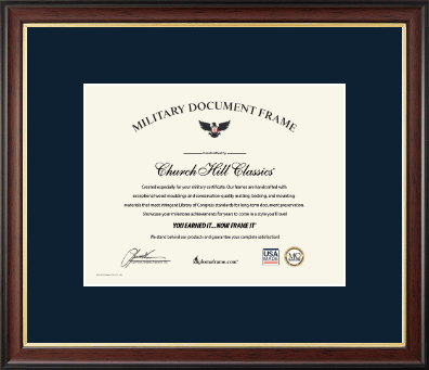 Honorable Discharge Frames certificate frame - Honorable Discharge Certificate Frame in Studio Gold