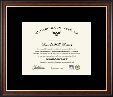 Honorable Discharge Frames certificate frame - Honorable Discharge Certificate Frame in Studio Gold