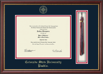 Colorado State University Pueblo diploma frame - Tassel & Cord Diploma Frame in Newport