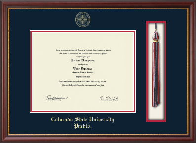Colorado State University Pueblo diploma frame - Tassel & Cord Diploma Frame in Newport