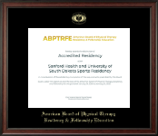 American Board of Physical Therapy Residency & Fellowship Education Gold Embossed Certificate Frame in Studio