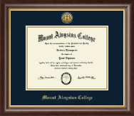 Mount Aloysius College diploma frame - Gold Engraved Medallion Diploma Frame in Hampshire