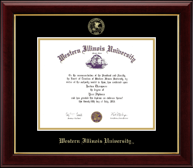 Western Illinois University diploma frame - Gold Embossed Diploma Frame in Gallery