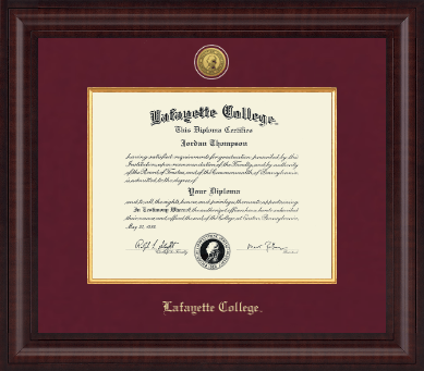 Lafayette College diploma frame - Presidential Gold Engraved Diploma Frame in Premier