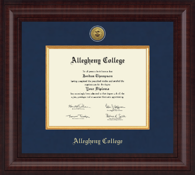Allegheny College diploma frame - Presidential Gold Engraved Diploma Frame in Premier