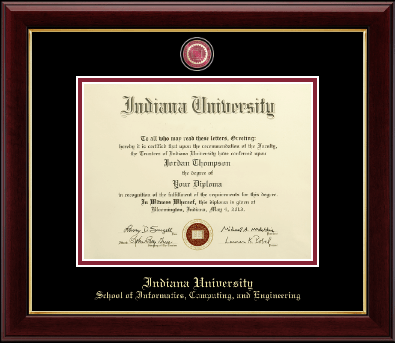 Indiana University Bloomington diploma frame - Masterpiece Medallion Diploma Frame in Gallery