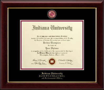 Indiana University Bloomington diploma frame - Masterpiece Medallion Diploma Frame in Gallery