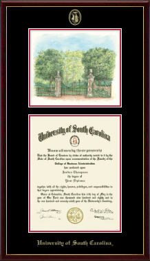University of South Carolina diploma frame - Campus Scene Overly Edition Diploma Frame in Galleria