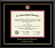 University of Nebraska diploma frame - Masterpiece Medallion Diploma Frame in Onyx Gold