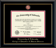 University of Nebraska diploma frame - Masterpiece Medallion Diploma Frame in Onyx Gold