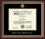 University of Washington Gold Engraved Medallion Diploma Frame in Hampshire